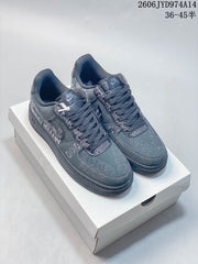 Nike Air Force 1 Low Grey Graphic Sneakers