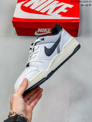 Nike Full Force Low Sneakers in White and Black