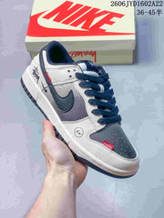 Nike SB Dunk Low Striped Beige, Navy and Red Sneakers