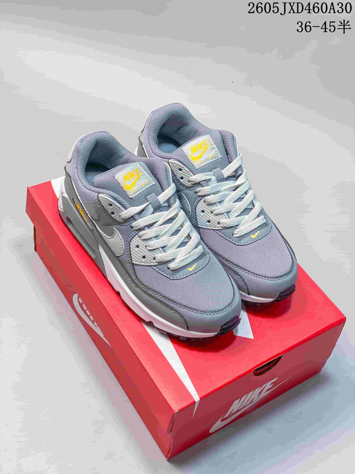 Nike Air Max 90 Sneakers in Grey and Yellow