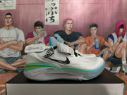 Nike Basketball Shoes in White, Green and Blue