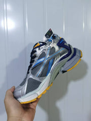 1474 Mesh Runner Sneakers in Grey, Blue and Orange
