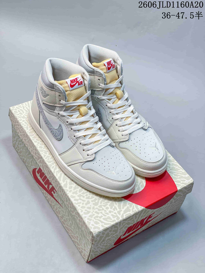 Jordan Air Jordan 1 High Sneakers in White and Grey