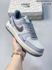 Nike Air Force 1 Low The North Face Style Sneakers, Grey