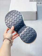 SMFK Women's Chunky Retro Sneakers in White and Navy