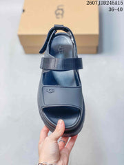 UGG GoldenGlow Black Platform Sandals 2607JDD245A15