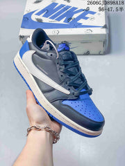 Jordan 1 Low Travis Scott Fragment Blue Sneakers