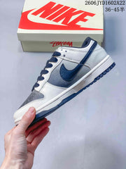 Nike SB Dunk Low Striped Beige, Navy and Red Sneakers