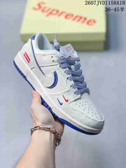 Nike SB Dunk Low Gray White Blue Skate Sneakers 2607JVD1158A18