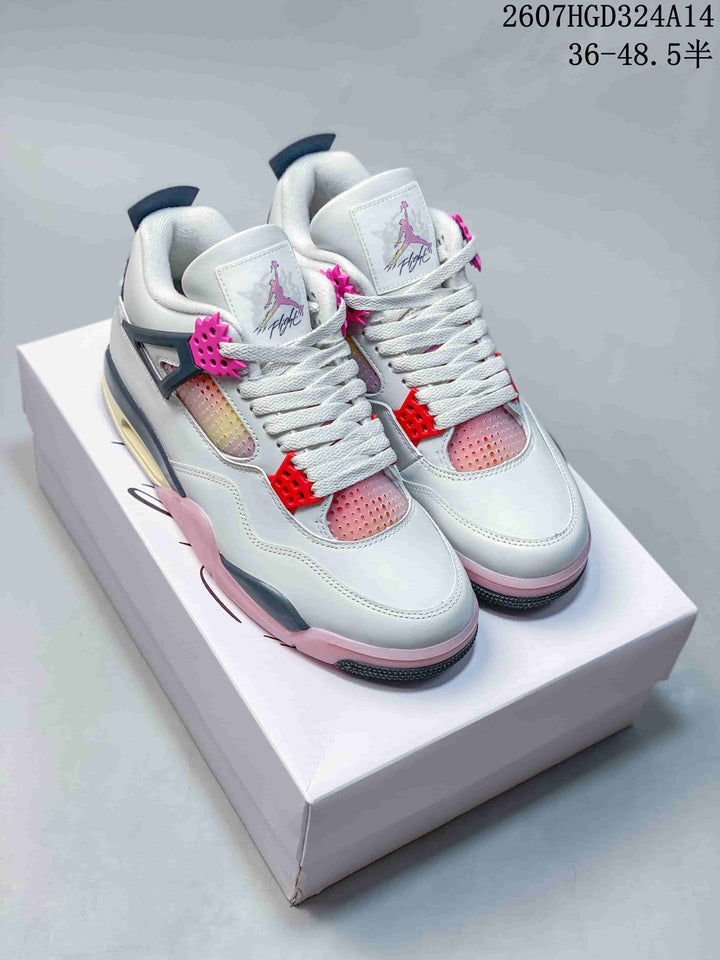 Jordan Air Jordan 4 Retro Comic White Black Pink Sneakers