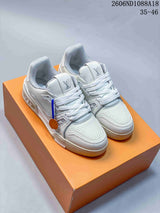 Louis Vuitton Trainer Low-Top Sneakers in White