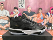 Jordan Black and Gold High-Top Basketball Sneakers