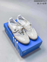 Adidas Samba Jane White Sneakers with Hook-and-Loop Strap