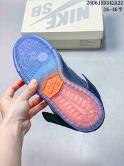 Nike SB Dunk Low Skateboarding Shoes in Navy and Blue