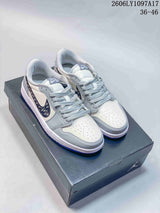 Jordan Air Jordan 1 Low Sneakers in Gray and White