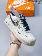 Nike Air Force 1 Low Cream Multi-Color Swoosh Sneakers