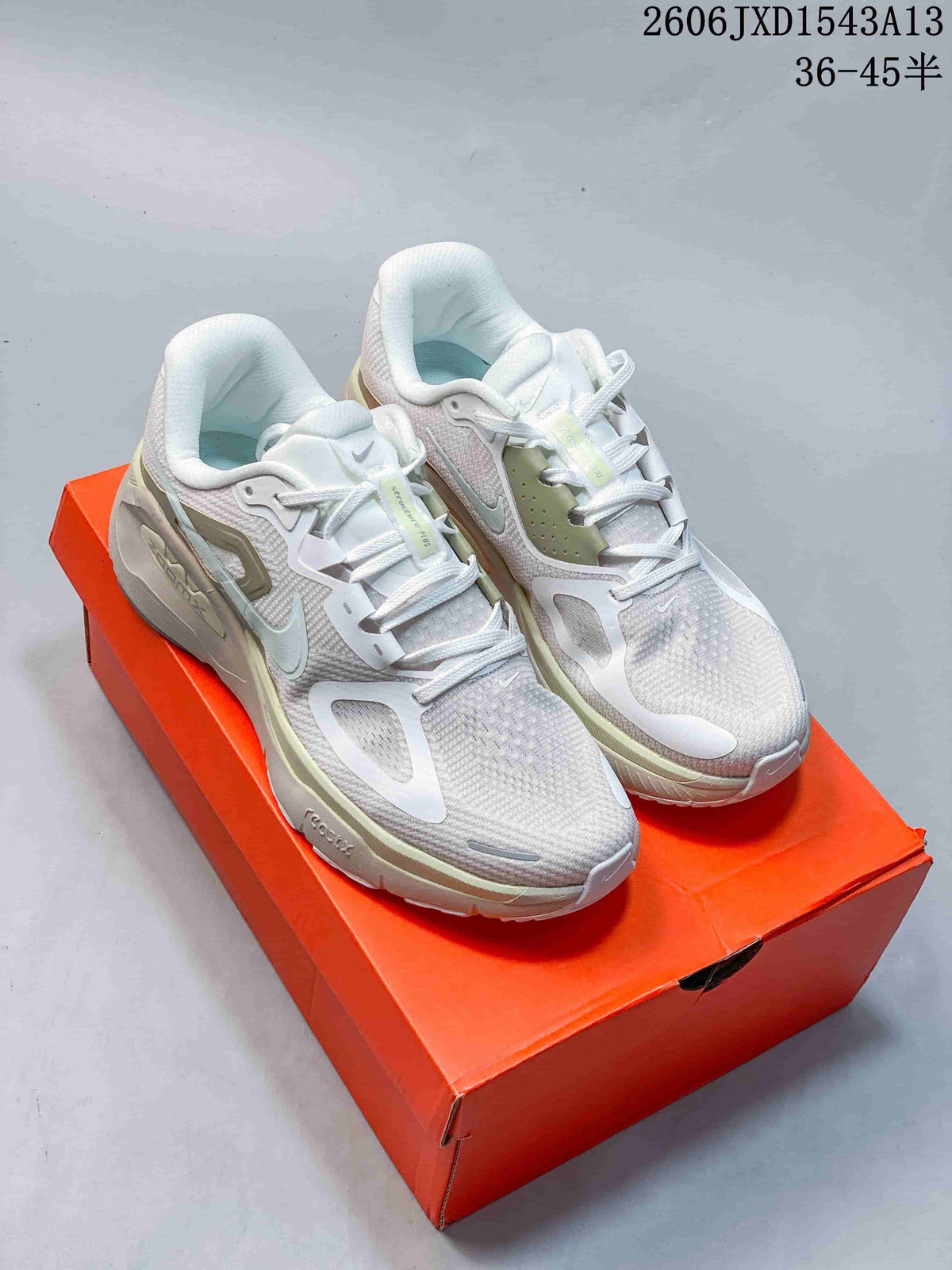 Nike Structure Plus Running Shoes in White and Pale Green