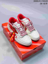 Nike Air Jordan 1 Low Lunar New Year Sneakers, White and Red