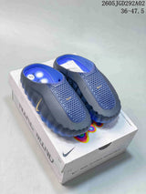 Nike Mind 001 Slides in Gray and Blue