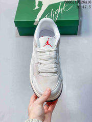 Jordan Flight Court Low-Top Basketball Shoes – White