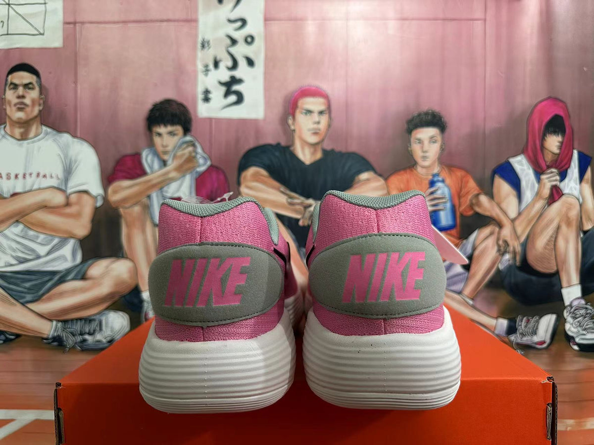 Nike Pink and Grey Low-Top Sneakers