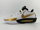 Nike GT Cut 3 Basketball Shoes White and Gold HF5702-170