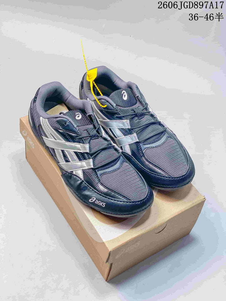 ASICS Hypersync Low-Top Sneakers in Navy and Silver