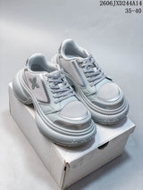 SMFK Women's Retro Casual Sneakers, White/Silver, 06JXD244A14_002