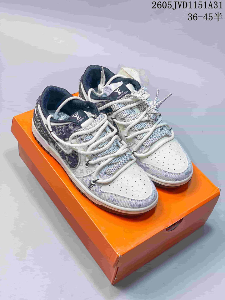 Nike SB Dunk Low Louis Vuitton Pattern Sneakers
