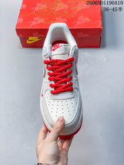 Nike Air Force 1 '07 Low Red and White Sneakers CS5288-722