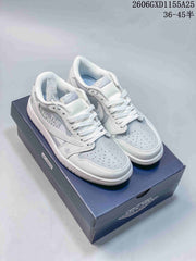 Jordan Low-Top Sneakers in White and Light Grey