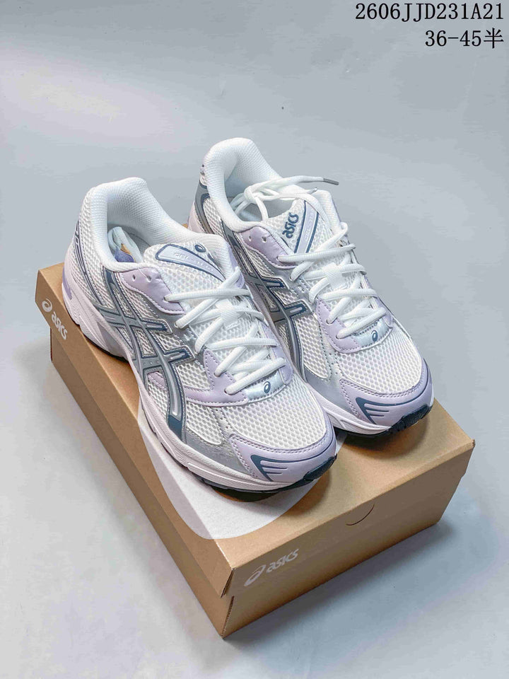 ASICS GEL-1130 Sneakers in White, Silver and Lavender