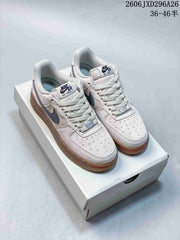 Nike Air Force 1 ’07 Low-Top Sneakers in White and Gray