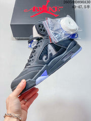 Nike Air Jordan 5 Retro High Sneakers in Gray and Blue