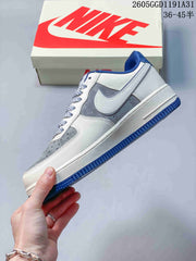 Nike Air Force 1 '07 Low Grey and Blue Sneakers