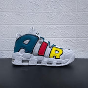 Nike Air More Uptempo Cartoon Bear Sneakers, White Blue Red