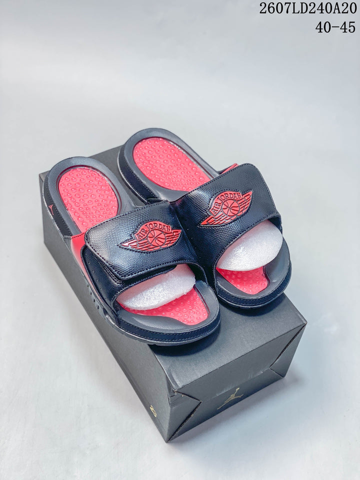 Jordan Air Jordan Hydro II Retro Slides Black Red 2607LD240A20
