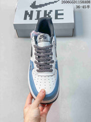 Nike Air Force 1 Low White and Blue Sneakers