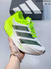 Adidas Adizero Dropset Elite Running Shoes – White & Neon Yellow