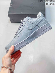 Nike Air Force 1 Low Sneakers, Gray Patterned