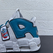 Nike Air More Uptempo Cartoon Bear Sneakers, White Blue Red