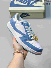 Air Jordan 1 Low Blue and White Sneakers CZ0790-005