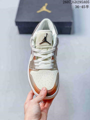 Jordan Air Jordan 1 Low Cream Brown Orange Sneakers