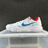 Nike White and Blue Lunar Basketball Shoes