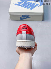 Jordan Skyline Low-Top Sneakers in White, Red and Grey