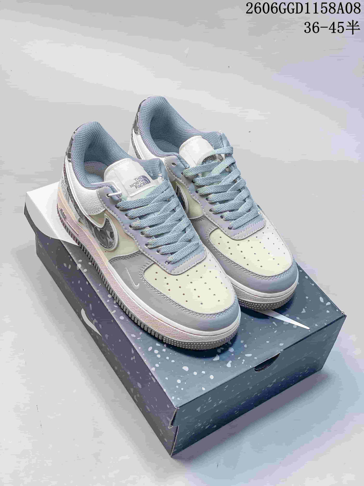 Nike Air Force 1 Low Sneakers in Cream and Gray