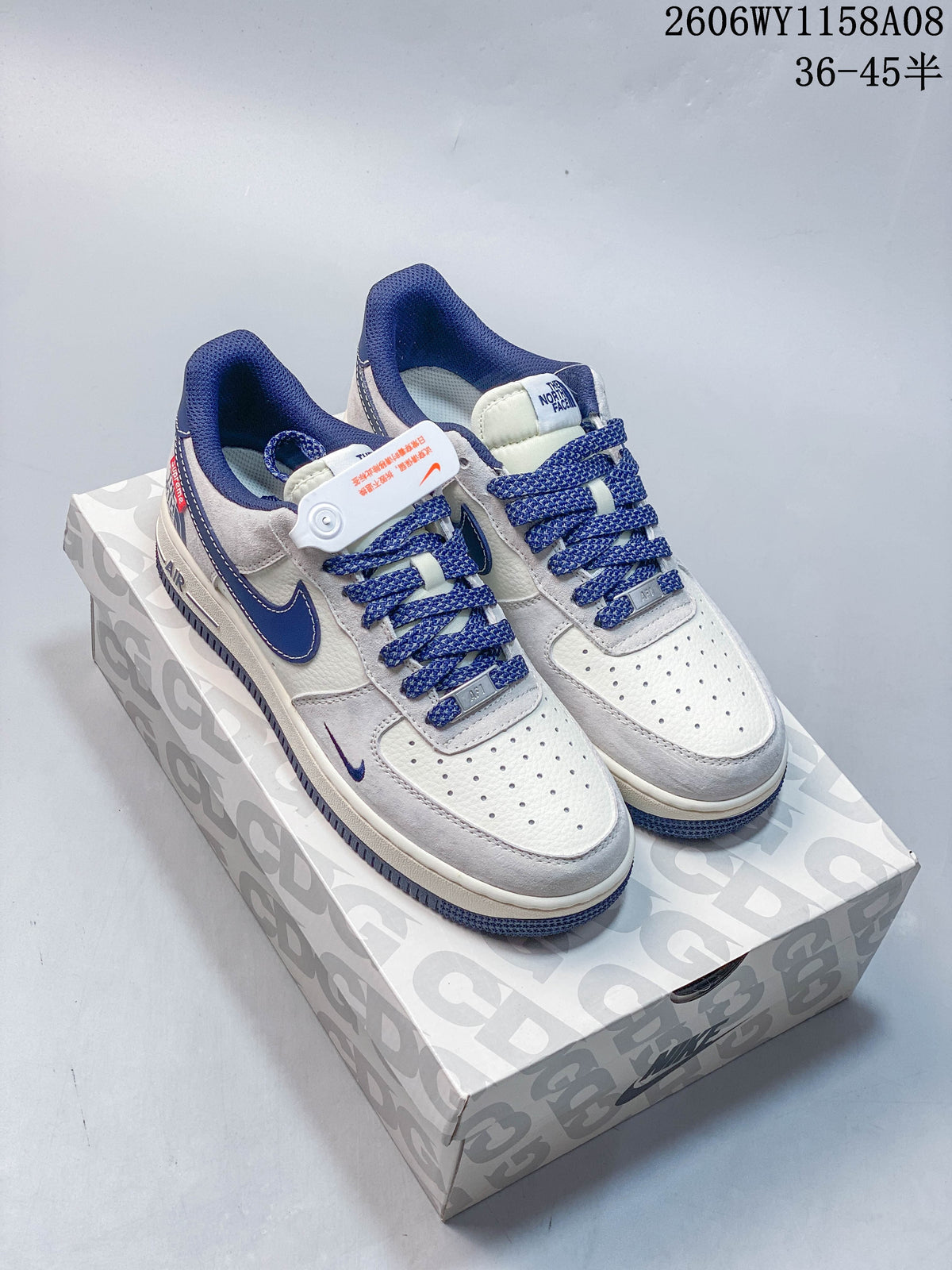 Nike Air Force 1 '07 Low Grey and Blue Sneakers