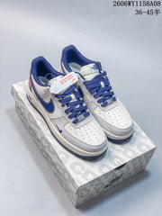 Nike Air Force 1 '07 Low Grey and Blue Sneakers