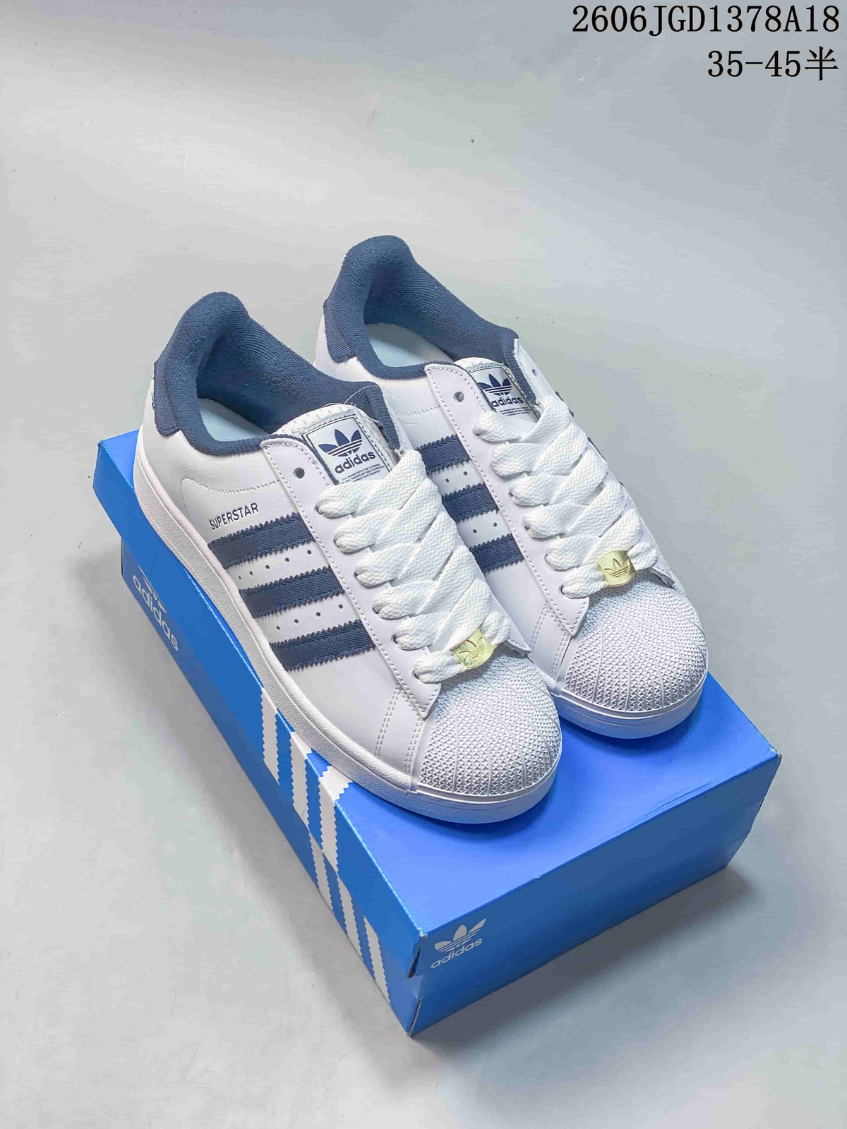 Adidas Originals Superstar Low-Top Sneakers White Navy JI0079