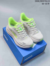HOKA Bondi 9 Running Shoes, White and Neon Green
